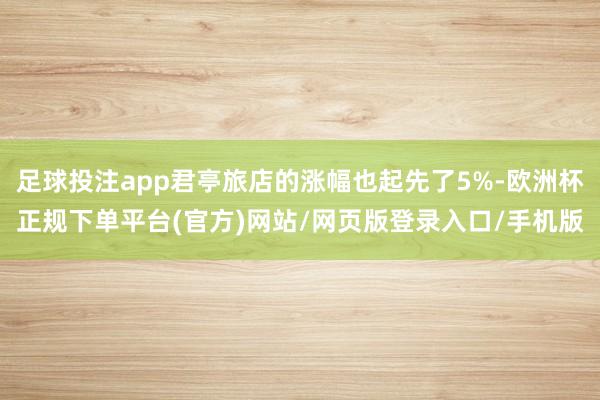 足球投注app君亭旅店的涨幅也起先了5%-欧洲杯正规下单平台(官方)网站/网页版登录入口/手机版