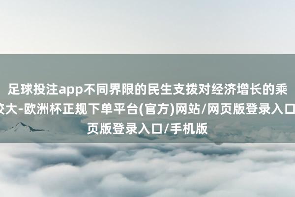 足球投注app不同界限的民生支拨对经济增长的乘数各异较大-欧洲杯正规下单平台(官方)网站/网页版登录入口/手机版